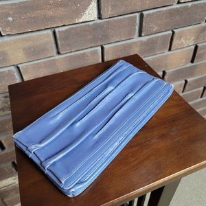 Nordstrom leather periwinkle fold over magnetic card holder clutch wallet